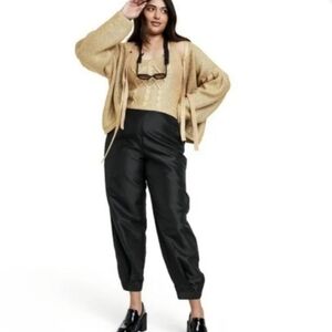 Kika Vargas x Target Scallop Edge Pocket Tapered Leg Black Pants